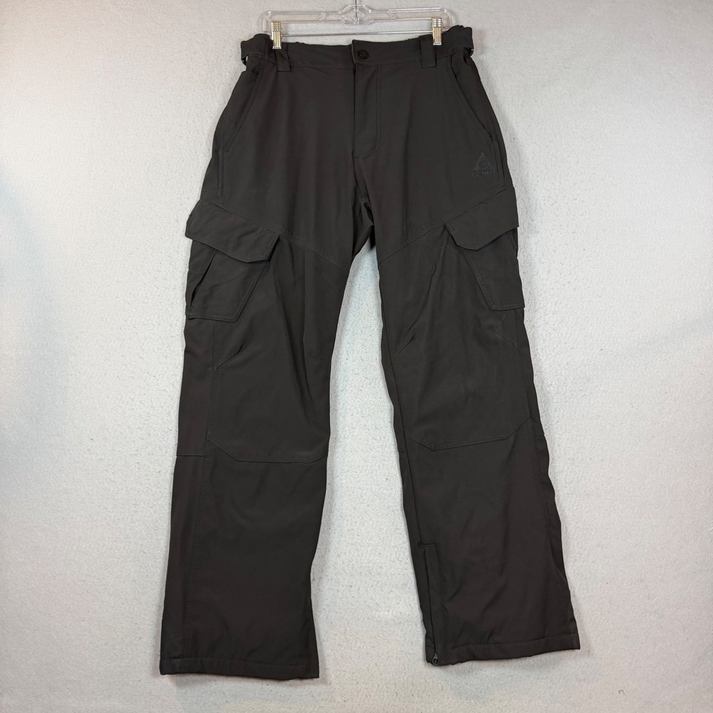 Gerry Cargo Pants Mens L Black Fleece Lined Outdoor Utility EUC